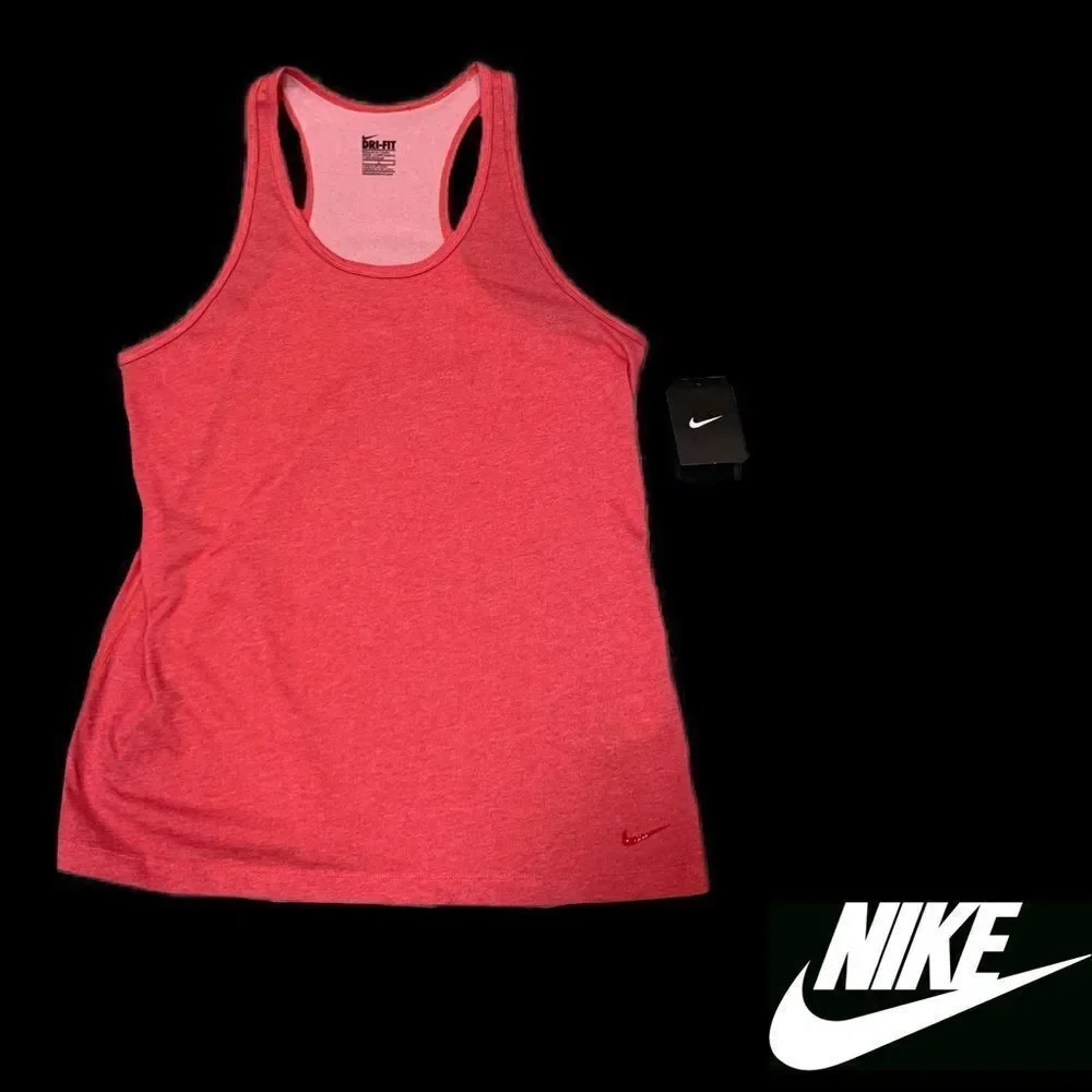 NWT women’s size large Nike Dri-fit pinkish red razor back regular fit t…